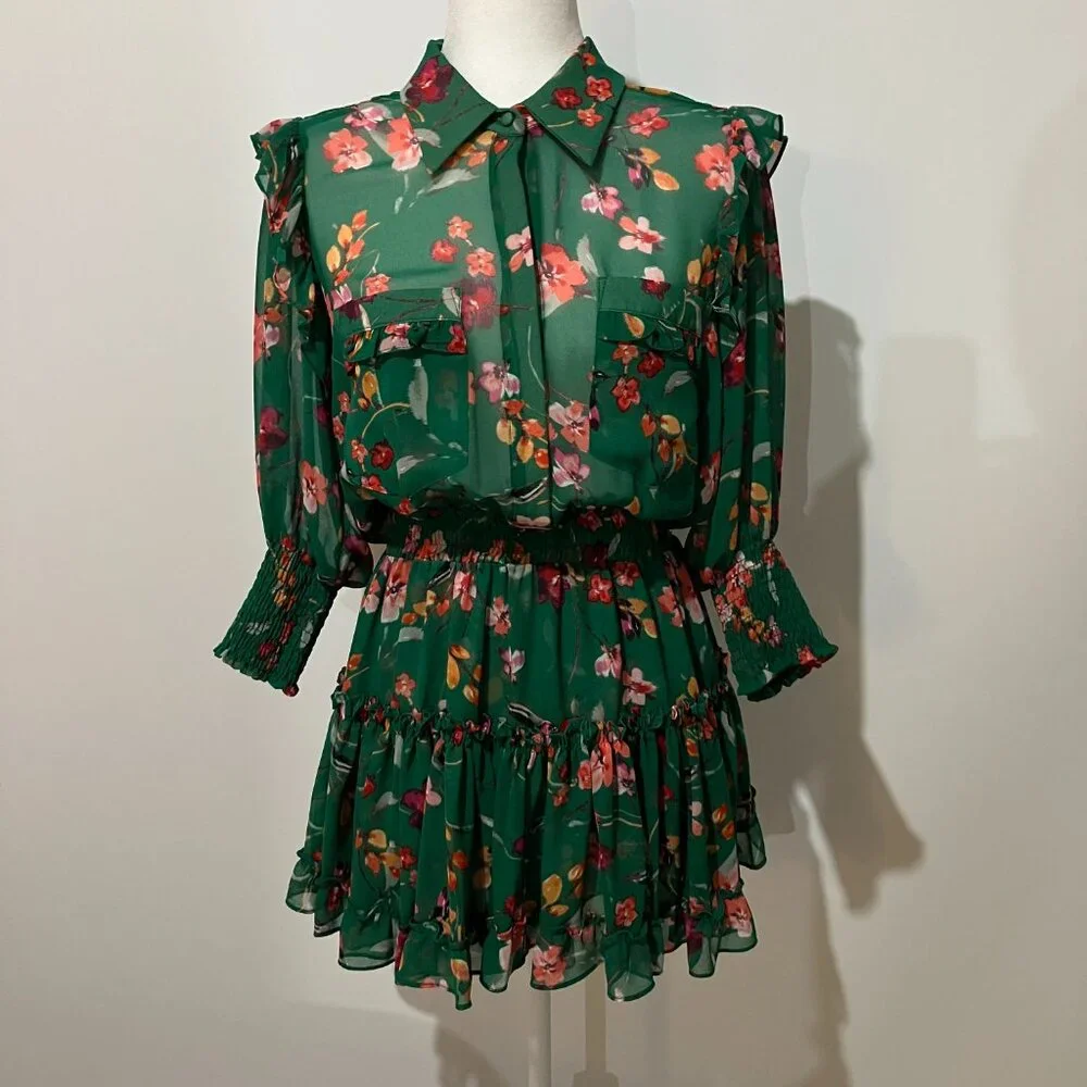 MISA Los Angeles Lillian Dress in Kelly Blooms Size Small - Picture 4 of 14